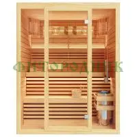 финская сауна трехместная «comfort» с электрической печью