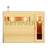 уличная модульная четырехместная сауна с предбанником «comfort» с дровяной печью