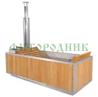 ванна-фурако «premium» из нержавеющей стали со встроенной печью