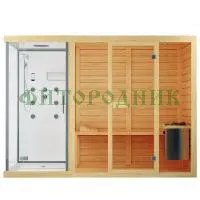 трехместная финская сауна «original» с душевой кабиной
