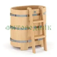 овальная купель «premium» из кедра длина 1200 мм ширина 780 мм высота 1150 мм