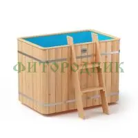 прямоугольная купель «original» с пластиковой вставкой длина 1200 мм ширина 780 мм высота 900 мм