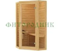 финская сауна одноместная угловая «original» с электрической печью