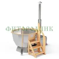 банный чан «comfort» на подставке с внешней печью 1750 мм