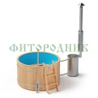 фурако круглая «original» из сосны с пластиковой вставкой с внешней печью 1500 мм