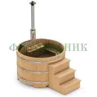 фурако круглая «premium» из кедра со встроенной печью 1700 мм