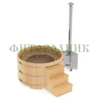 фурако круглая «premium» из кедра с внешней печью с газовой горелкой 2000 мм