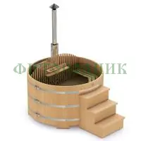 фурако круглая «premium» из кедра со встроенной печью 2000 мм