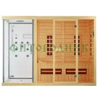 трехместная инфракрасная сауна «original» с душевой кабиной