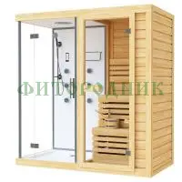 одноместная финская сауна «comfort» с душевой кабиной