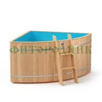 угловая купель «original» с пластиковой вставкой длина 1500 мм ширина 1500 мм высота 900 мм