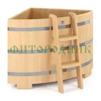 угловая купель «premium» из кедра длина 1300 мм ширина 1300 мм высота 1150 мм