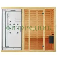 двухместная финская сауна «original» с душевой кабиной