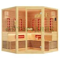 четырехместная угловая инфракрасная сауна «comfort» с керамическими излучателями