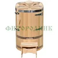 кедровая бочка круглая «профессиональная» со скосом