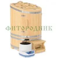 кедровая бочка овальная «классическая» со скосом с парогенератором