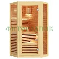 финская сауна одноместная угловая «comfort» с электрической печью
