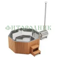 фурако «premium октагон» из нержавеющей стали с внешней печью 2350 мм