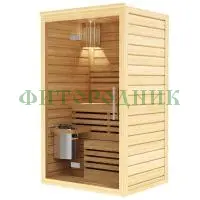 финская сауна одноместная «premium» с электрической печью harvia