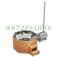 фурако «premium октагон» из нержавеющей стали с внешней печью 2150 мм