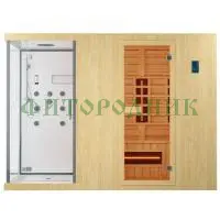 комбинированная сауна трехместная «original» с душевой кабиной