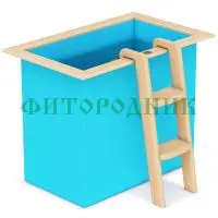 прямоугольная купель «comfort» из полипропилена длина 1400 мм ширина 780 мм высота 1000 мм