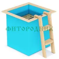 квадратная купель «comfort» из полипропилена длина 1000 мм ширина 1000 мм высота 1000 мм