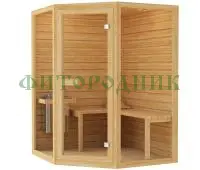 финская сауна трехместная угловая «original» с электрической печью