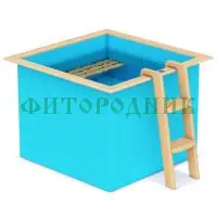 квадратная купель «comfort» из полипропилена длина 1500 мм ширина 1500 мм высота 1000 мм