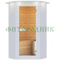 финская сауна одноместная угловая «interio» с электрической печью