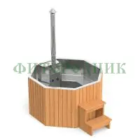 фурако «premium октагон» из нержавеющей стали со встроенной печью 2150 мм