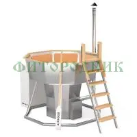 банный чан «premium neo steel» на подставке с газовой горелкой 1750 мм