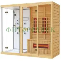 двухместная инфракрасная сауна «comfort» с душевой кабиной