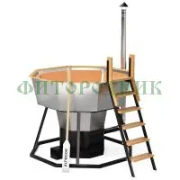 банный чан «premium neo black» на подставке с печью 1750 мм