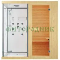 одноместная финская сауна «original» с душевой кабиной