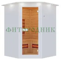 трехместная угловая инфракрасная сауна «interio» с керамическими излучателями