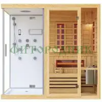 комбинированная сауна одноместная «comfort» с душевой кабиной