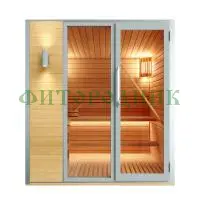 уличная модульная трехместная сауна «premium» с электрической печью