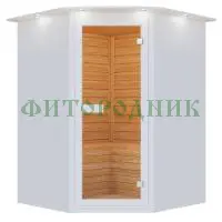 финская сауна трехместная угловая «interio» с электрической печью