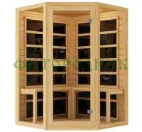 двухместная угловая инфракрасная сауна «comfort» с карбоновыми излучателями