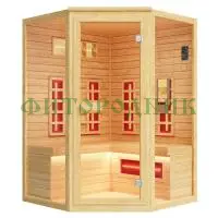 двухместная угловая инфракрасная сауна «comfort» с керамическими излучателями