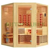 комбинированная сауна трехместная угловая «comfort»