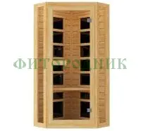 одноместная угловая инфракрасная сауна «comfort» с карбоновыми излучателями