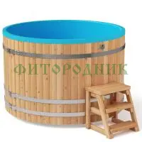 круглая купель «comfort» из лиственницы с термопластиковой вставкой диаметр 1700 мм