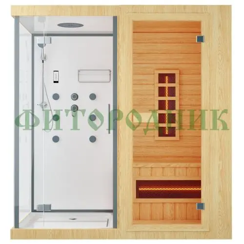 одноместная инфракрасная сауна «original» с душевой кабиной