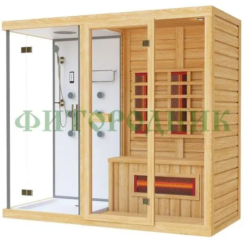 двухместная инфракрасная сауна «comfort» с душевой кабиной двухместная инфракрасная сауна «comfort» с душевой кабиной