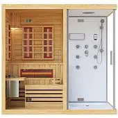 комбинированные сауны с душевой кабиной: инфракрасные и финские