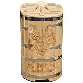 кедровые бочки с художественным оформлением