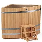 угловые купели с вставкой из нержавеющей стали