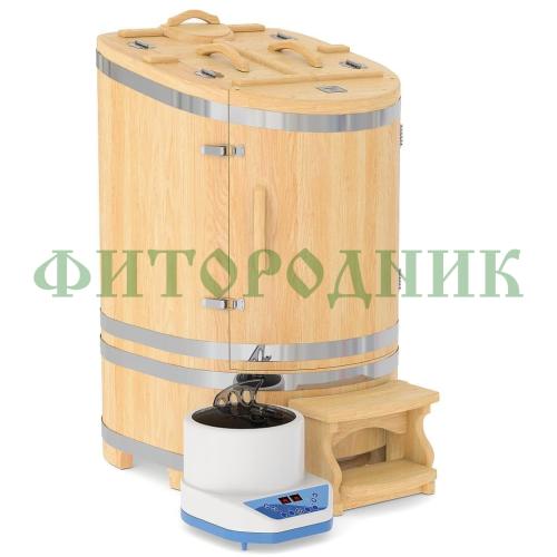 кедровая бочка овальная «классическая» со скосом с парогенератором